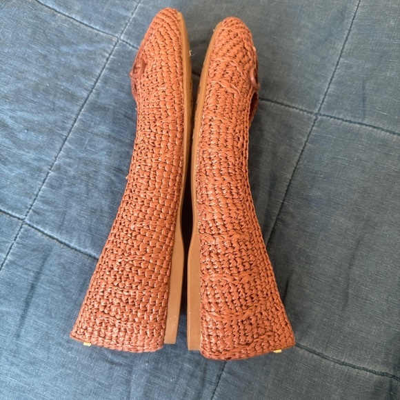 BIRDIES  Women's The Hummingbird Flats Size 8 Red Raffia Slip-On Ballet - Picture 4 of 10